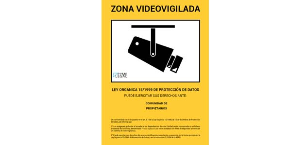 Cartel zona videovigilada