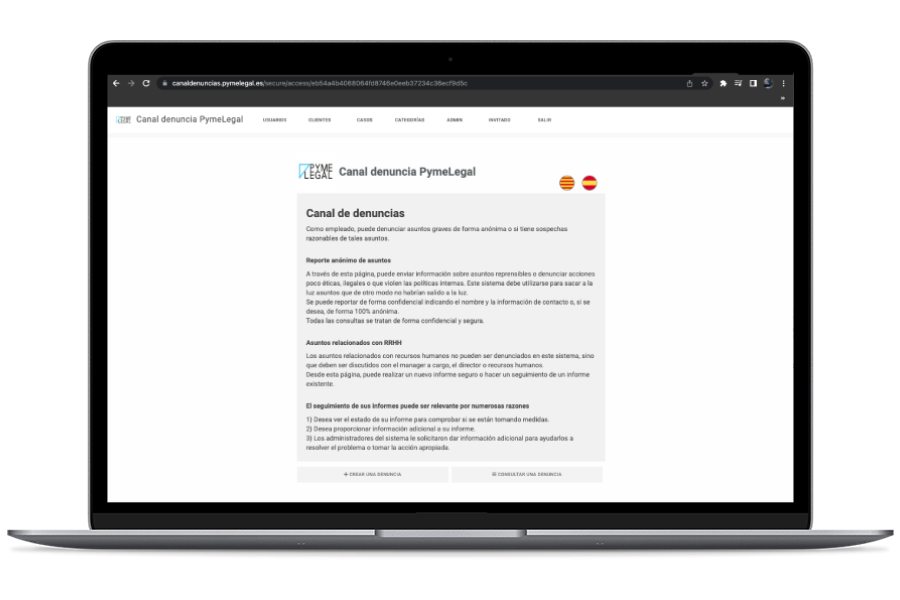 Plataforma de Gestión de Denuncias para empresas