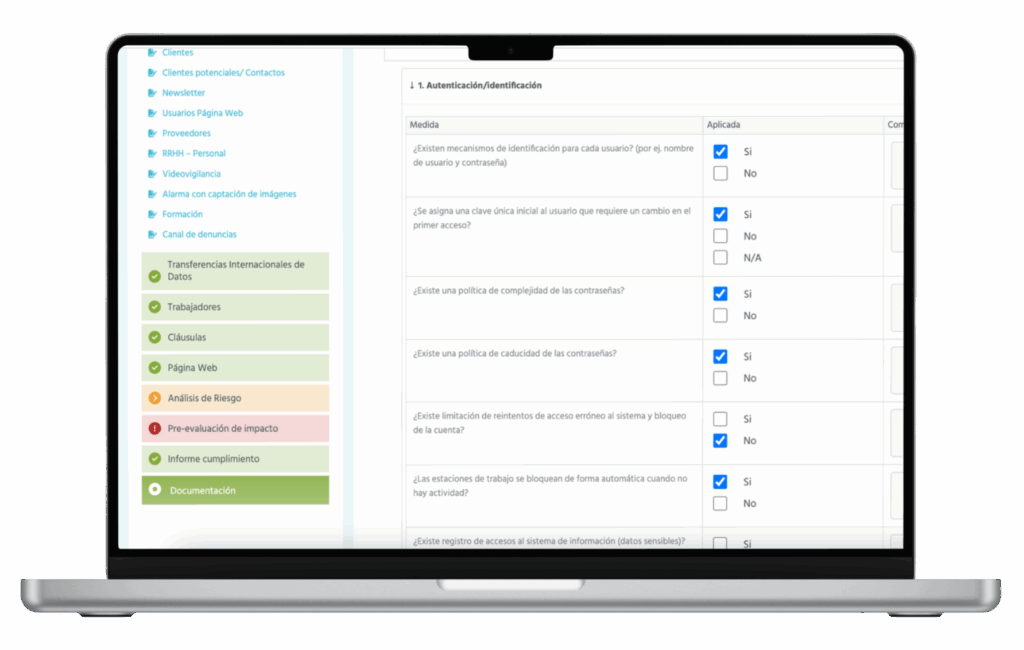 Servicio Online de Protección de Datos autogestionado